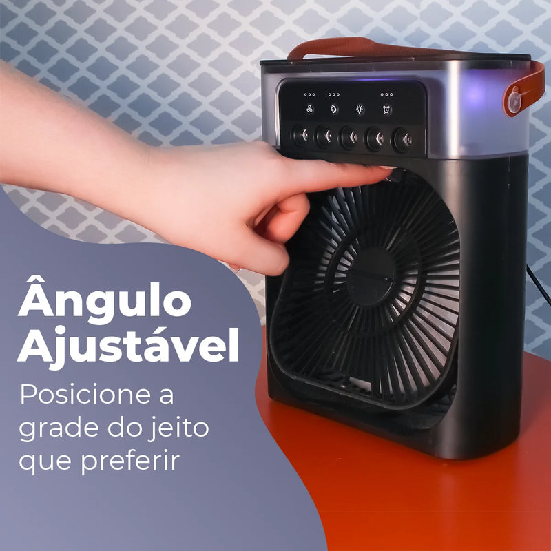 Mini Ar-Condicionado Portátil 3 em 1 - Refresque, Umidifique e Purifique o Ar em Qualquer Lugar!