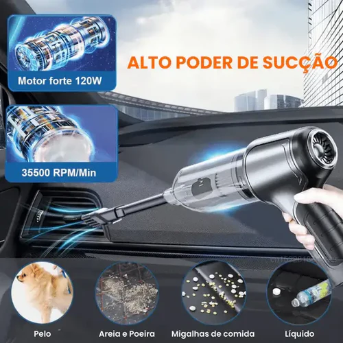 Aspirador Portátil 4 em 1 Power Cleaner® - para Limpeza Completa e Eficiente!🧹